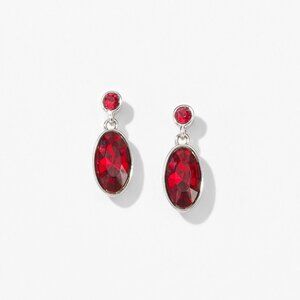 SPEC earrings - Touchstone Crystal by Swarovski in scarlett red BNIB